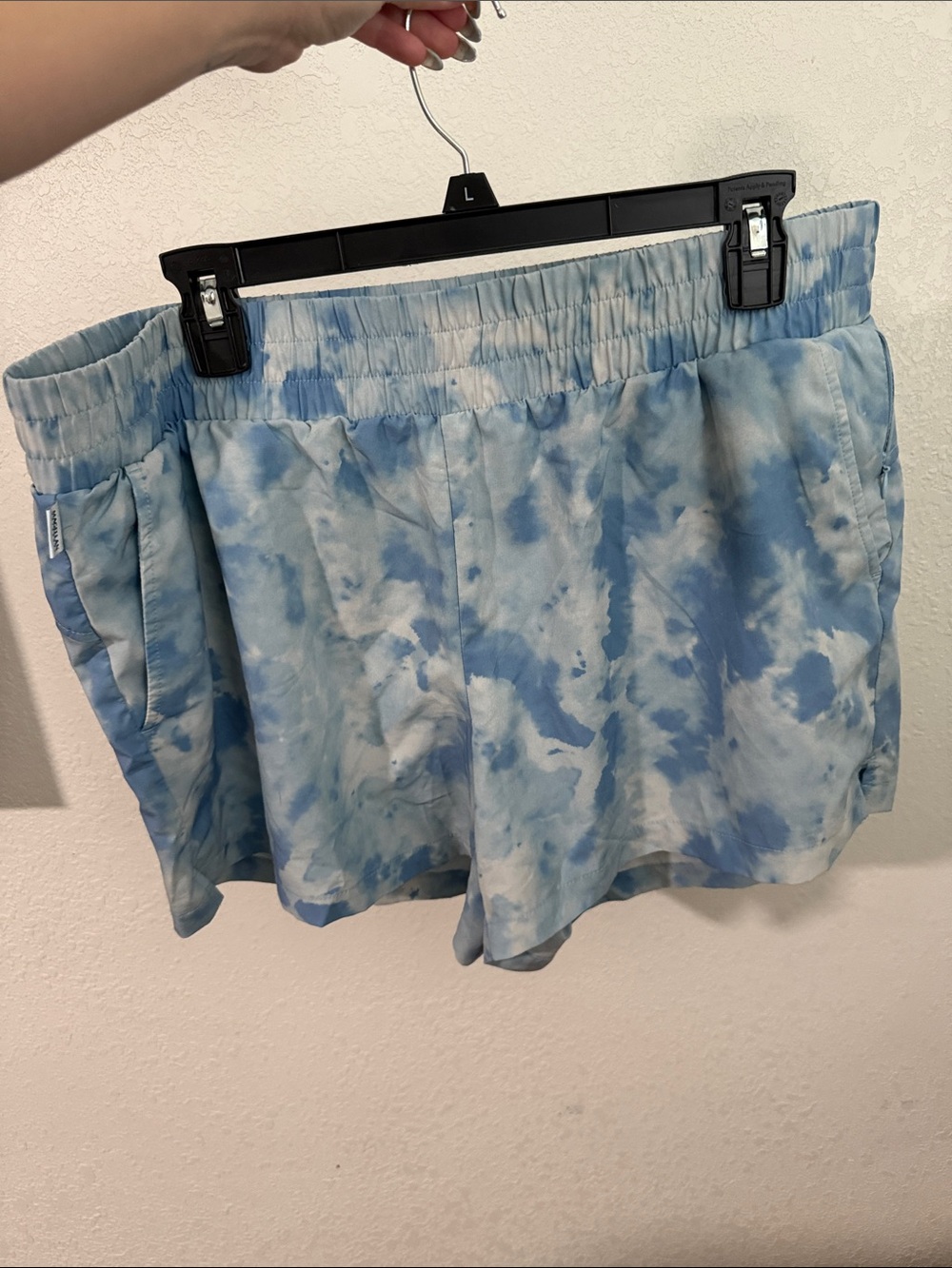 Magellan Outdoors Light Blue Tie-Dye Athletic Lounge Shorts